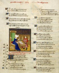 Harley 4431, f.261v Christine de Pisan et son fils, illustration de 