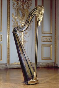 Harpe appartenant à la reine Marie-Antoinette