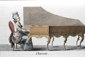 Joueur de clavecin (Clavicembalo, cembalo). - French School