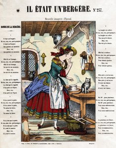 Elle était bergère. Chanson enfantine. Image d