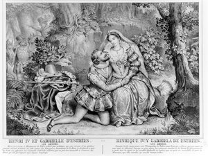 Henri IV (1553-1610), roi de France et Gabrielle d