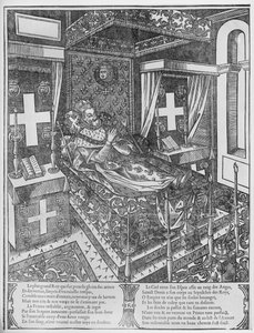 Henri IV sur son lit de mort, 1610 - French School