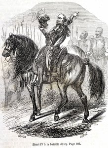 Henri IV (1553 - 1610) à la bataille d