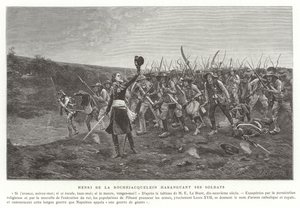 Henri de la Rochejaquelin haranguant ses soldats, Révolte de la Vendée, France - French School