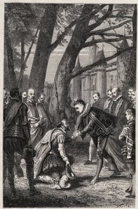 Henri III et Henri de Navarre futur Henri IV se rencontrent à Plessis-les-Tours le 30 avril