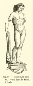 Hercule, en bronze, trouve dans la Seine, a Paris (engraving) - French School
