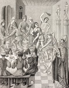 Hérésie des Flagellants, vers 1880 (lithographie)