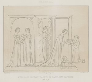 Hérodiade recevant la tête de Jean-Baptiste - French School
