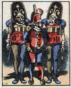 Histoire du Dr. Pulcinella (Polichinelle). Gravure sur bois de l
