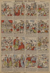 Histoire de France de la mort de Charles VIII au massacre de la Saint-Barthélemy (litho couleur) - French School