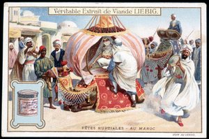 Lune de miel au Maroc - chromo. Liebig, vers 1895 - French School