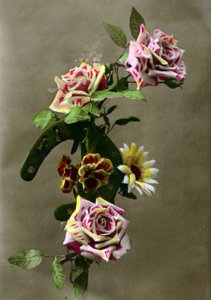 Fer à cheval et fleurs c.1898