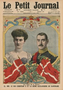 Hôtes de France, le roi Christian X et la reine Alexandrine du Danemark, illustration de couverture de 