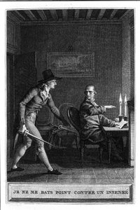 Je ne combats pas comme un insensé Illustration de "Julie ou La Nouvelle Héloïse" par Jean Jacques Rousseau (1712-1788) 1780 - French School