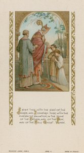 Je te marque du signe de la croix (chromolithographie) - French School