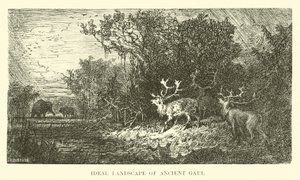 Paysage idéal de la Gaule antique - French School