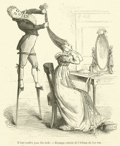 Il faut souffrir pour être belle, Estampe extraite de l