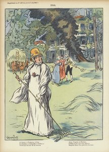 Illustration for Le Rire (colour litho) - French School
