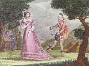 Illustration pour Riquet à la Houppe, conte de fées par Charles Perrault, c.1820-30 - French School