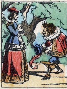Illustration pour "Riquet à la houppe", conte de Charles Perrault (1628-1703), écrivain français. Gravure sur bois de l