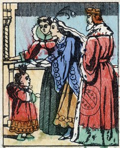 Illustration pour "Riquet à la houppe", conte de Charles Perrault (1628-1703), écrivain français. Gravure sur bois de l