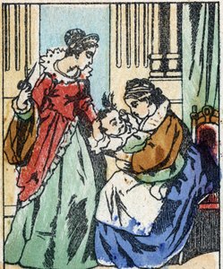 Illustration pour "Riquet à la houppe", conte de Charles Perrault (1628-1703), écrivain français. Gravure sur bois de l