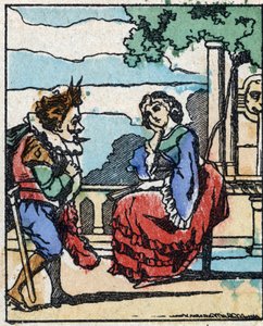 Illustration pour "Riquet à la houppe", conte de Charles Perrault (1628-1703), écrivain français. Gravure sur bois de l