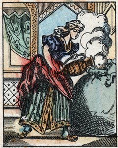 Illustration pour les Contes des Mille et Une Nuits. Ali-Baba. Gravure sur bois de l