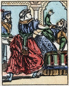 Illustration pour les Contes des Mille et Une Nuits. Ali-Baba. Gravure sur bois de l