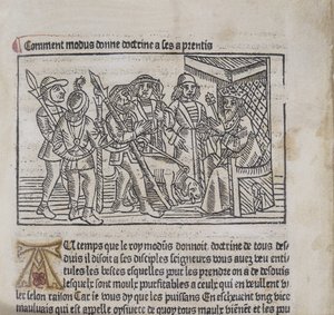 Illustration du Livre du Roy Modus et de la Reine Racio par Henri Ferrières, 1486