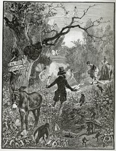 Illustration de Théâtre en liberté, 19e siècle (gravure en noir et blanc) - French School