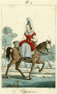 Illustration no. 4, costume Cauchoise - French School