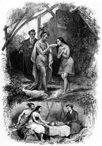 Illustration du roman "Les Natchez" de François René de Chateaubriand - French School