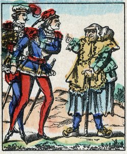 Illustration du conte "Les Aventures de Grand Flandrin" Gravure sur bois de l