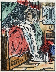 Illustration du conte "Le Petit Chaperon Rouge" de Charles Perrault. Gravure sur bois de l