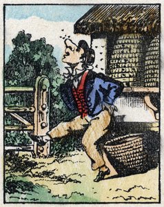 Illustration du conte "Histoire véridique de Jeannot Serinet". Gravure sur bois de l