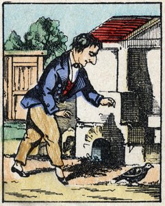 Illustration du conte « Histoire véridique de Jeannot Serinet ». Gravure sur bois de l