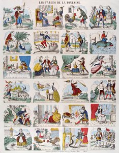Illustrations pour les Fables de Jean de La Fontaine, imagerie Gangel et P. Didion à Metz - French School