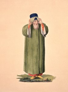 Imam appelant à la prière, probablement par Cousinery, période ottomane, troisième quart du 18ème siècle