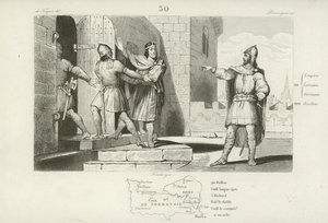 Emprisonnement de Charles le Simple, roi de Francie occidentale, 923 - French School