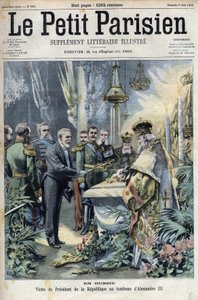 En Russie : visite du président Émile Loubet (1838-1929) à la tombe d