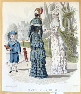 Dans un parc, de Revue de la Mode, 1881 - French School