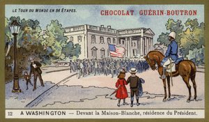 Devant la Maison Blanche, résidence du Président, Washington DC - French School