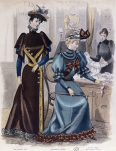 Dans la boutique de lingerie, 1892 - French School
