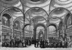 Inauguration de la nouvelle salle de lecture de la Bibliothèque impériale de Paris, le 13 juin 1868, construite par l
