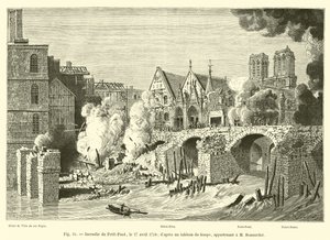 Incendie du Petit-Pont, le 27 avril 1718 - French School