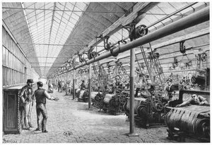 Tissage industriel à Bagatelle, 1884 - French School