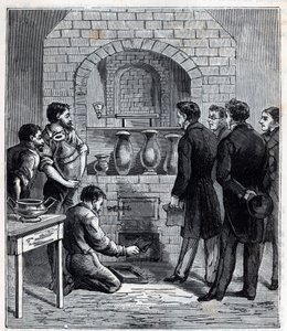 Installation du pyromètre par Alexandre Brongniart (gravure) - French School