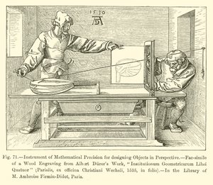 Instrument de précision mathématique pour dessiner des objets en perspective - French School