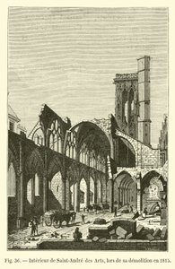 Intérieur de Saint-André des Arts, lors de sa démolition en 1815
